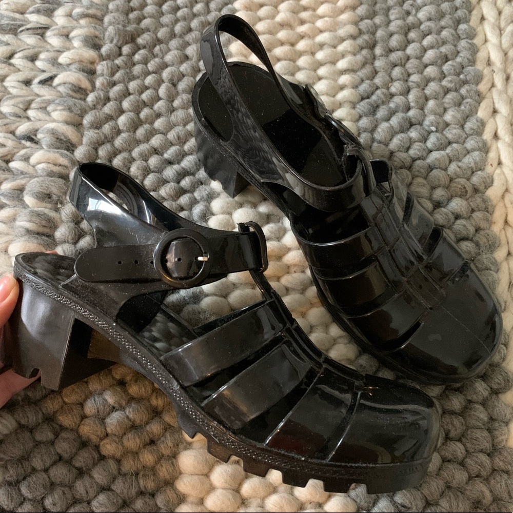 American Apparel Jelly Sandal Heels